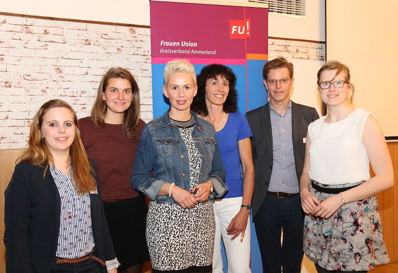 Foto v. l. : Claudia Kay, Canan Barski , Silvia Breher MdB, Corinna Martens, Markus Penning OOWV, Dsire Diering